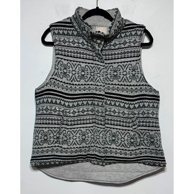 Chaleco Coldwater Creek Nordic Fair Isle Tejido Mezcla Lana Mediano Acogedor Chaletcore Foto 1 de 4