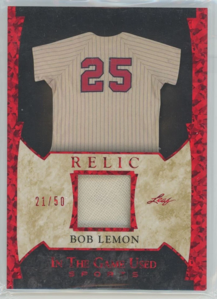 2022 Leaf Relic In the game used Bob Lemon Jersey 1 color 21/50 #GUM-03 Foto 1 de 2