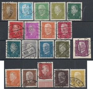 1928-32 GERMANIA USATO REICH WEIMAR EFFIGI DI PRESIDENTI 19 VALORI - DE028 - Picture 1 of 1