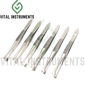 6 Pcs Littauer Cilia Forceps 3.5" Smooth Jaws Micro Surgery Instrument Stainless - Picture 1 of 1