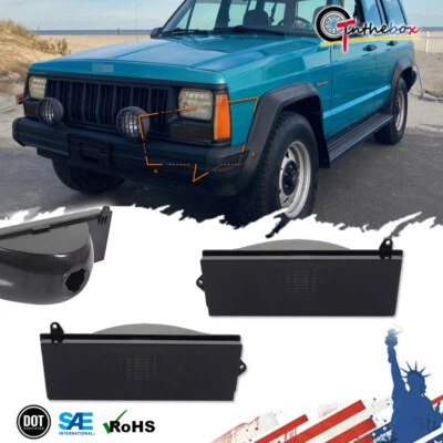 Carcasas de luz de señal de giro delantera de humo para Jeep Cherokee Wagoneer Comanche 84-96 Foto 1 de 4