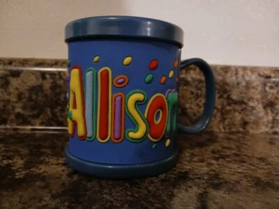 Nombre: ALLISON NUEVO Taza Personalizada Niños Niños Taza Plástico 10oz. John Hinde 3D Foto 1 de 4