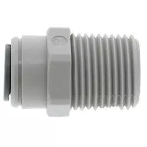 John Guest Male Connector - 3/8 x 1/2 NPTF (PI011224S) - Picture 1 of 3