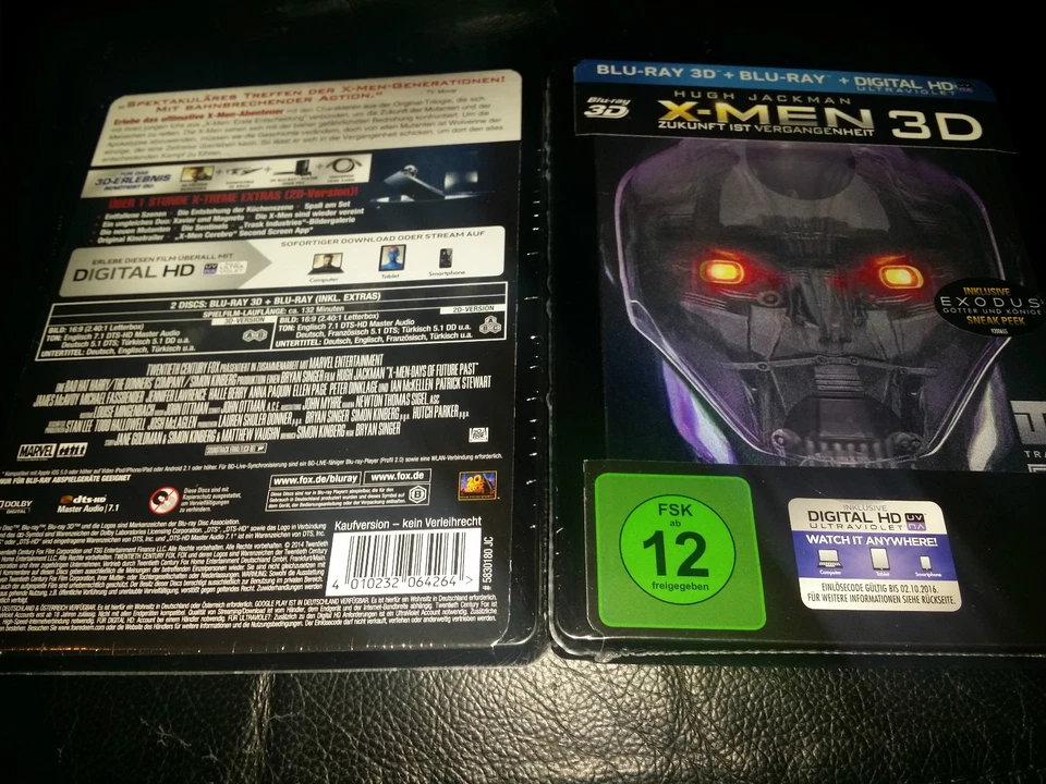X-Men: Days Of Future Past 3D+2D BluRay MediaMarket Lenticular Steelbook New OOP - Image 1 of 1