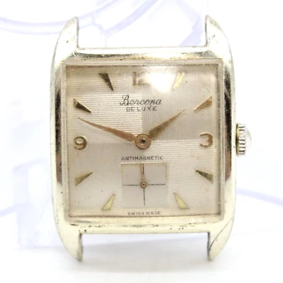 复古 Bercona 手表男式金色不锈钢经典瑞士制造 80 年代 — 第 1/4 张图片