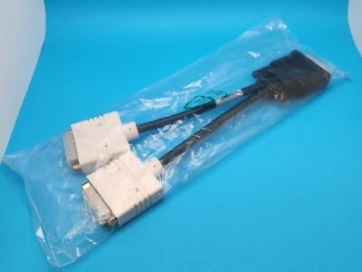 全新原装 DMS-59 转双 DVI-I Y 视频分配器电缆 BIZLINK 戴尔 PNY — 第 1/4 张图片