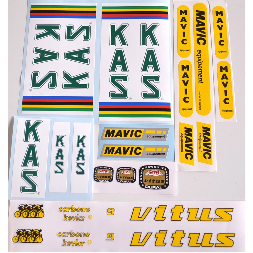 Juego de calcomanías réplica KAS Vitus Sean Kelly Mavic Foto 1 de 1