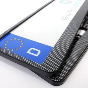 Carbon Look Kennzeichenhalter, Nummernschildhalter - EU-Norm 520x110mm,  2 Stück - Bild 1 von 4