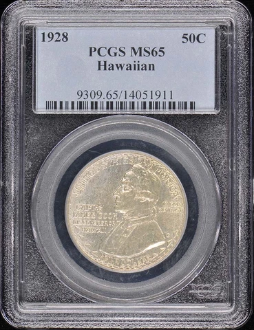HAWAIIAN 1928 50C Silver Commemorative PCGS MS65 Cover