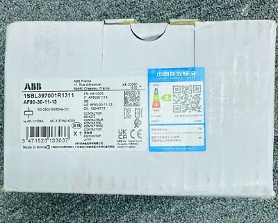 ORIGINAL ABB CONTACTOR  AF80-30-11-13  “NOT A REPLACE/COPY” SHIP FROM USA - Image 1 of 2