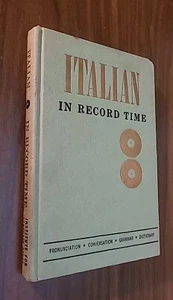 1958 Italian in Record Time by DR. Nicholas Milella VTG Hardcover - Foto 1 di 10