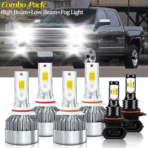 For Chevrolet Silverado 2500 2003-2004 Combo LED Headlight + Fog Light Bulbs - Picture 1 of 11