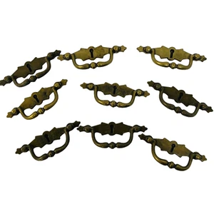 Vintage Brass # 314-1 Cabinet Pulls Handles Hardware Keyhole - Bild 1 von 13