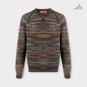 Missoni Sweater Colourful Intarsia Jumper Size L - Imagen 1 de 9