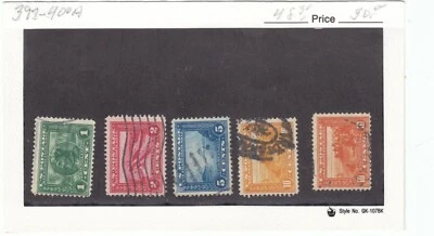 Scott # 397 - 400A Complete set  - Used - SCV $48.00 - Image 1 of 2