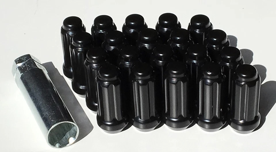 Ruedas de tuercas estriadas negras Gorilla Toyota Tundra Truck 5 tacos 14x1,5 20 piezas Foto 1 de 1