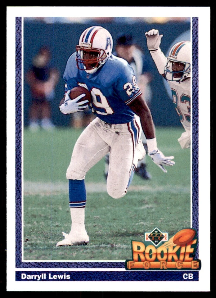 1991 UPPER DECK HIGH # SERIESS DARRYLL LEWIS ROOKIE HOUSTON OILERS #617 - Image 1 of 2