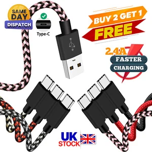 Fast USB Type C Data Charging Charger Cable Lead For Samsung S10 Plus S10E - Picture 1 of 6