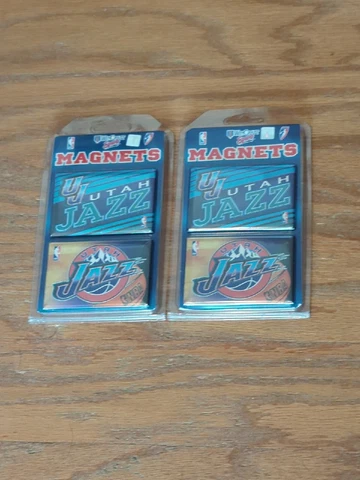 NBA Utah Jazz Basketball 2" x 3" Magnet Set Of 2 Brand New WinCraft Cover
