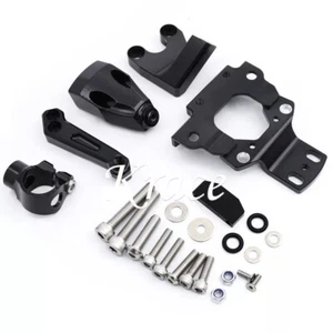 Black Stabilizer Steering Damper & Mounting Bracket For Kawasaki Z650 ER650 ABS - Picture 1 of 6