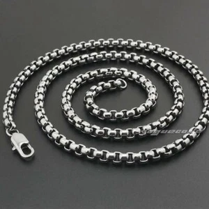 316L Stainless Steel Chain Mens Biker Punk Necklace 5N001 Diameter 5.0mm 16"~36" - Picture 1 of 16