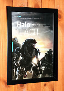 Halo Reach Xbox 360 Xbox One Old Small Promo Poster / Ad Page Framed