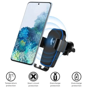15W Qi Fast Charging Wireless Car Charger Mount for Galaxy S20 Note10+ iPhone 11 - Picture 1 of 11