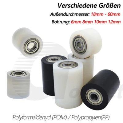 Kunststoff Rollen mit Doppelte Kugellager POM PP Laufrolle Führungsrolle Various - Bild 1 von 4