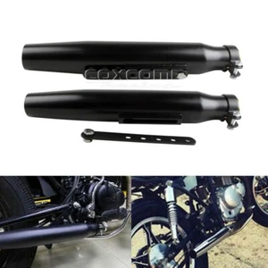 Vintage Motorcycle Tapered Slip On Exhaust Mufflers w/Tips For Harley Chopper - Picture 1 of 8