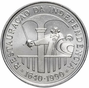 PORTUGAL 100 Escudos 1990 "350 años de la independencia portugesa - Picture 1 of 2