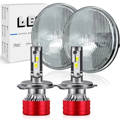 2 x 7'' Round LED Headlights for 1953-1957 Chevrolet Bel Air/150/210 Impala Ford - Изображение 1 из 4