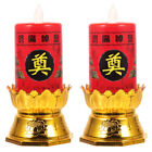  2 Pcs Gefhrte Kerze Chinesisches Dekor Opferlampe Chinesischer Stil