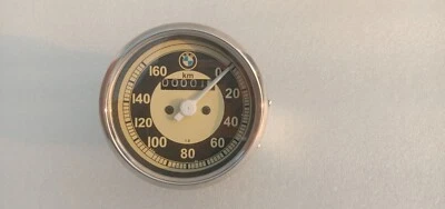 Ajuste para BMW R25 R26 y R50 R51 réplica Speedo 0-160 KMH cara blanca carcasa de metal Foto 1 de 4