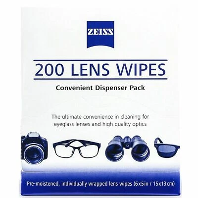 240 X ZEISS LENS WIPES CLEANING OPTICAL GLASSES CAMERA IPHONE MOBILE- 240 WIPES - Image 1 of 4