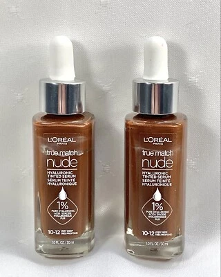 L'Oreal True Match Nude Hyaluronic Tinted Serum x2 10-12 VERY DEEP TRES PROFOND - Image 1 of 3