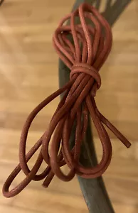 "Unisex Color Cobre Encerado Cordón Redondo Cuerda Vestido Zapatos Cordones Nuevo 46""" - Imagen 1 de 3