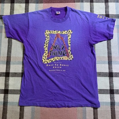 Винтажная футболка 90-х FOTL Wild Thing одинарный шов Boise Idaho марафон размер XL США - Изображение 1 из 4