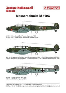 Messerschmitt Bf 110C - 1939-40 - 48049 - decals - Picture 1 of 2
