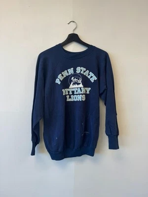 Suéter De Colección Penn State Nittany Lions Medio Azul NCAA Fútbol Señal Foto 1 de 4