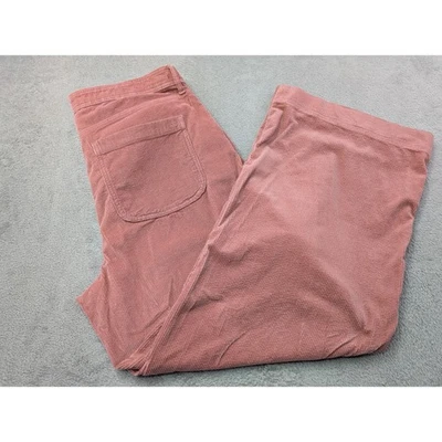 American Eagle Super High Rise Baggy Wide Leg Corduroy Pants Dusty Rose Size 18 - Image 1 of 4