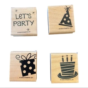 Stampin Up Set of 4 Let’s Party Birthday Cake Party Hats NEW - Picture 1 of 2