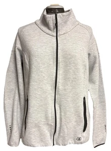 "Chaqueta Ogio Gris Negro Borde Resistencia Cremallera Completa Talla L Pit To Pit 21"" L 24.5""" - Imagen 1 de 14
