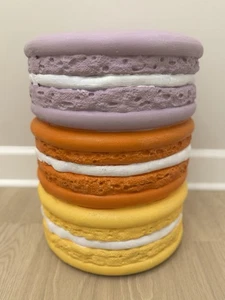 Macaroon Purple/Orange/Yellow Stool 18.5 in Fun Home Decor Viral Tiktok Furnitur - Picture 1 of 16