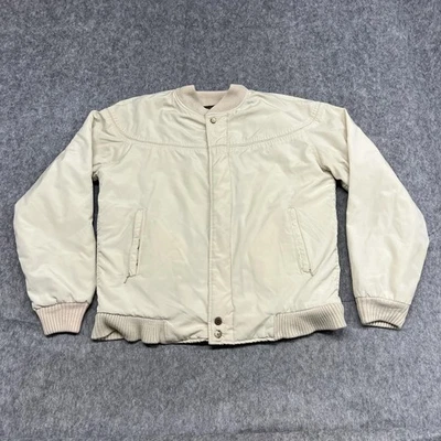 Chaqueta DE COLECCIÓN Derby of San Francisco Para Hombre 42L Beige Cachemira Forro Bombardero Años 80 Foto 1 de 4