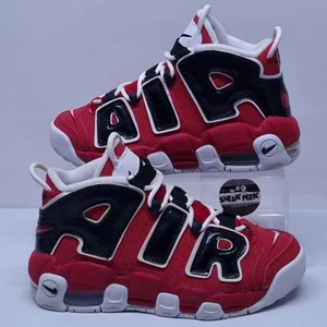 Nike Air More Uptempo  - UK Size 4 -  Trainers Red Black Shoes  junior sneakers  - Picture 1 of 15