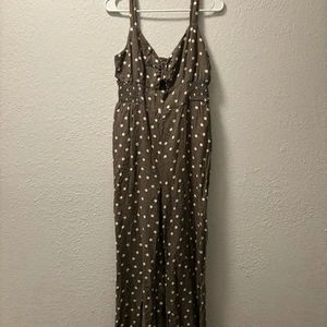 Aeropostale Polka Dot Romper gray Womens large - Picture 1 of 12