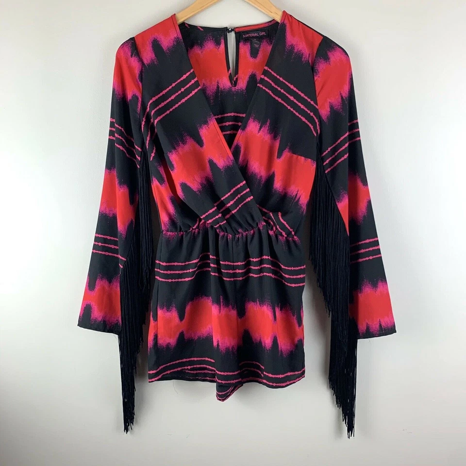 Material Niña Mameluco Pantalones Cortos Conjunto Rosa Negro Flecos Xs Extra Pequeño Foto 1 de 4