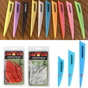 50PCS 2" 3" 4" Arrow Vanes Rubber Feather Fletching Fletches Archery Arrow DIY - Picture 1 of 23