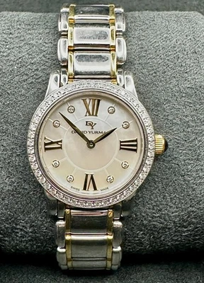 DAVID YURMAN CLASSIC QUARTZ WATCH STAINLESS STEEL W 18K YELLOW GOLD and DIAMONDS - Image 1 of 4