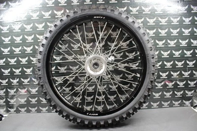 Kawasaki 10-18 KX250F 2014 Warp 9 llanta delantera negra buje billet como neumático nuevo Foto 1 de 4